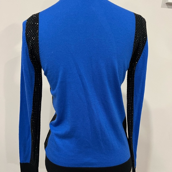 MICHAEL KORS BLACK CRYSTAL ACCENTED CARDIGAN (SIZE: XS) - Picture 3 of 3